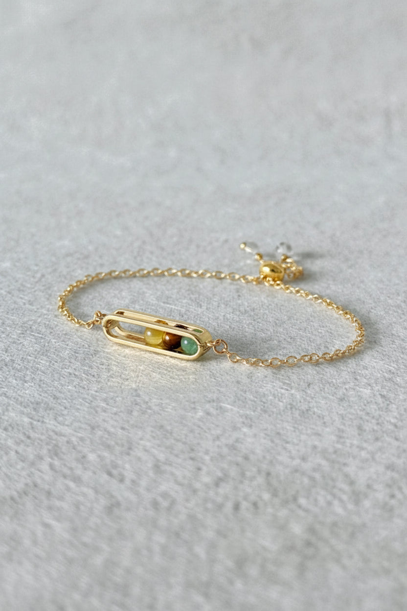 Aura Wealth & Abundance Strand — Citrine, Pyrite & Tiger's Eye (Queue #20)
