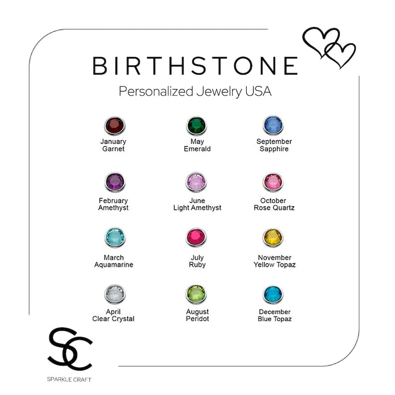 Custom Birthstone Open Cuff — Personal Cosmic Blueprint