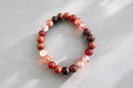 Aura Grounding Fire Quartz Strand — Red Tiger's Eye, Carnelian & Obsidian