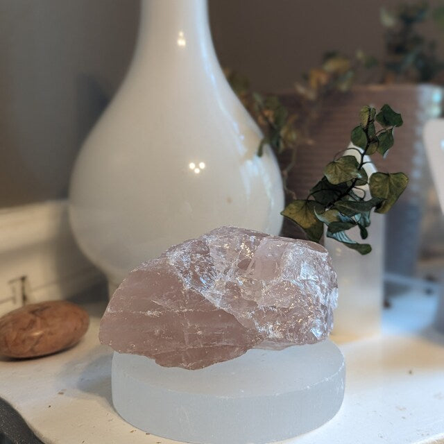 Aura Sacred Geometry Selenite Charging Plate — Altar Cleansing Slab