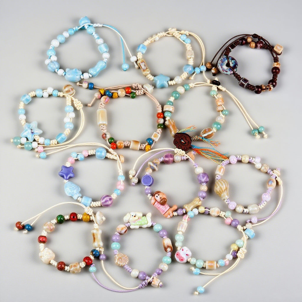 Aura Ocean Agate Macrame Strand — Handcrafted Eco-Friendly Hemp Bangle