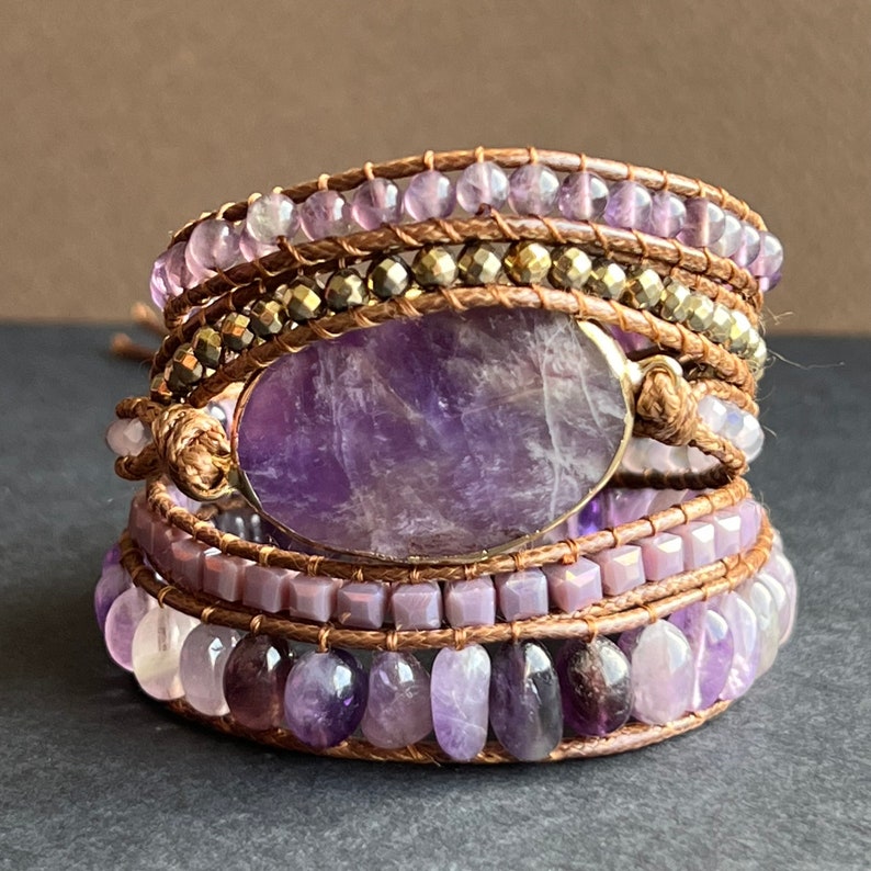 Aura Intuition & Peace Wrap — February Birthstone Amethyst