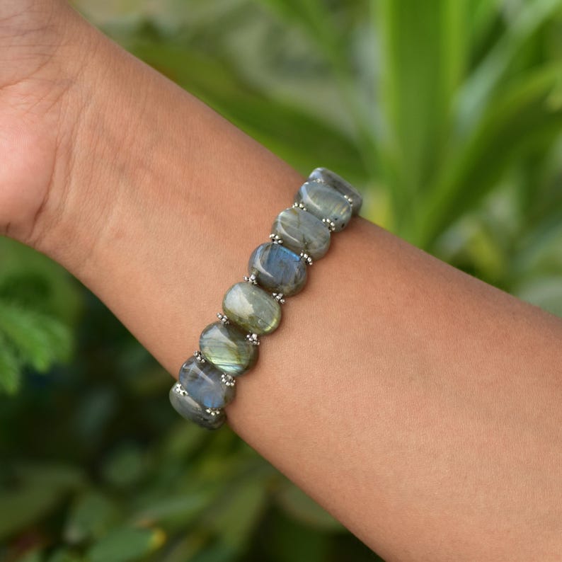 Aura Shadow Work Protection Strand — Labradorite, Obsidian & Howlite (Queue #21)