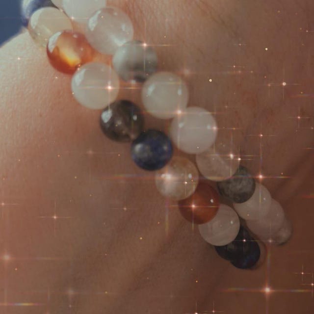 Aura Menopause Balance Strand — Carnelian, Citrine, Moonstone & Lapis Lazuli
