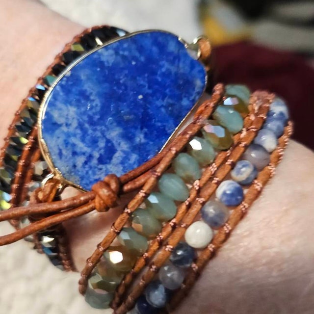 Aura Inner Peace Wrap — Lapis Lazuli & Mixed Gemstones