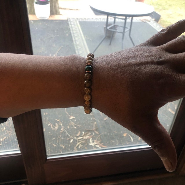 Aura Lucky Jade Bangle — Real Green Jadeite Bead Wristband (Queue #25)