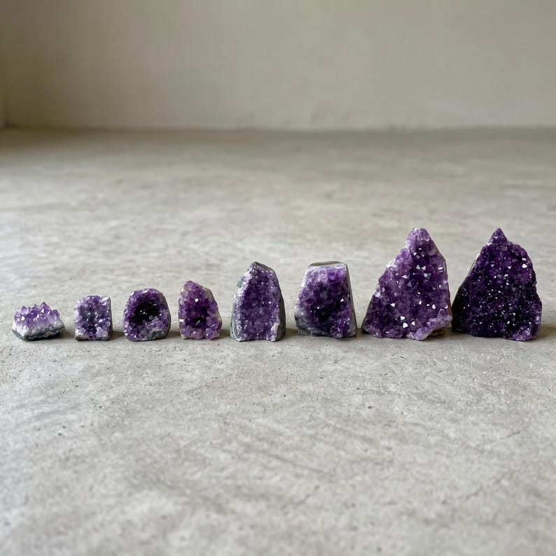 Aura Tranquility Amethyst Cluster — Raw Uruguay Violet Geode Altar Anchor