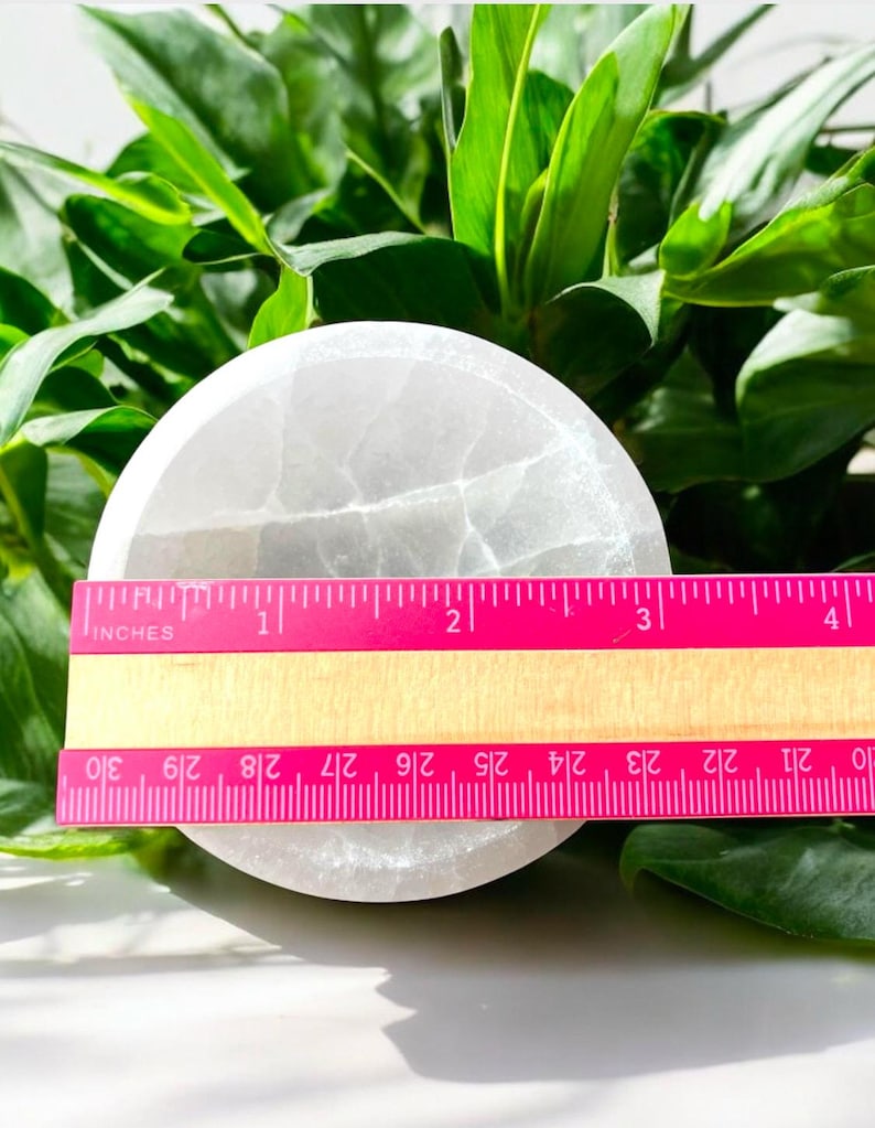 Aura Chakra Cleansing Selenite Bowl — Crown Chakra Charging Station with 7 Tumbled Gemstones
