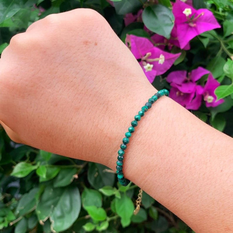 Aura Abundant Malachite Strand — Heart Chakra Alignment & Protection Talisman