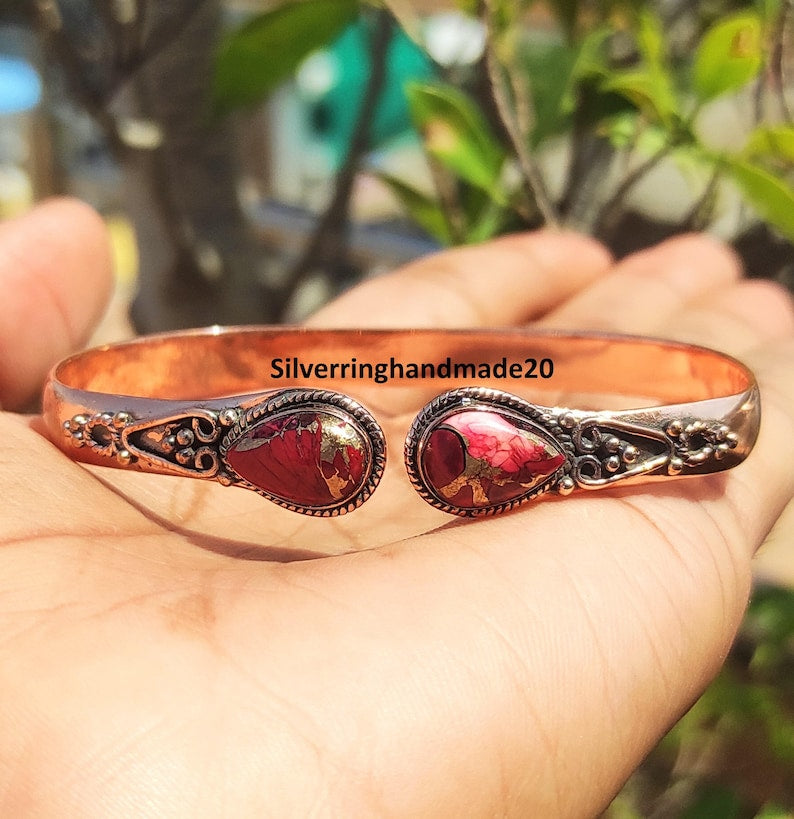 Aura Pure Solid Copper Bangle — Metaphysical Bio-energy Alignment (Queue #17)