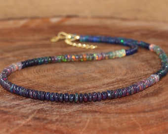 Aura Cosmic Welo Fire Opal Strand — Ethiopian Opal Spiritual Jewelry (Queue #14)