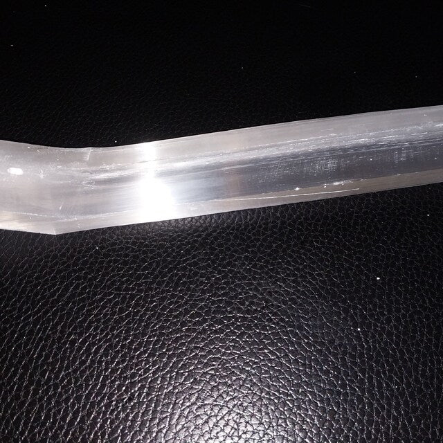 Aura Polished Selenite Incense Holder — Sacred Altar Cleansing Plate