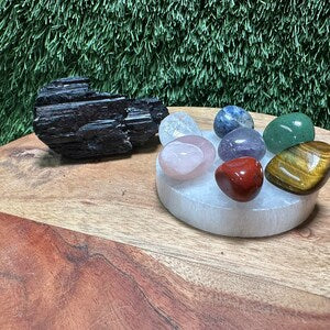 Aura Sanctuary Home Protection Kit — Sacred Black Tourmaline & Smudge Set