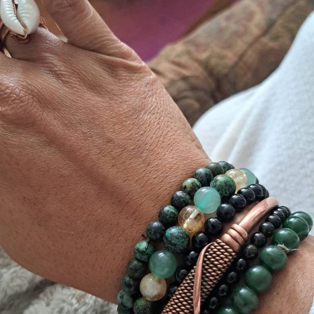 Aura Wealth & Abundance Strand — Citrine, Pyrite & Tiger's Eye (Queue #11)