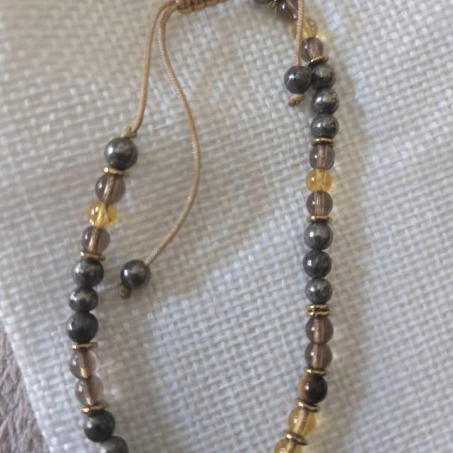 Aura Wealth & Abundance Strand — Citrine, Pyrite & Tiger's Eye