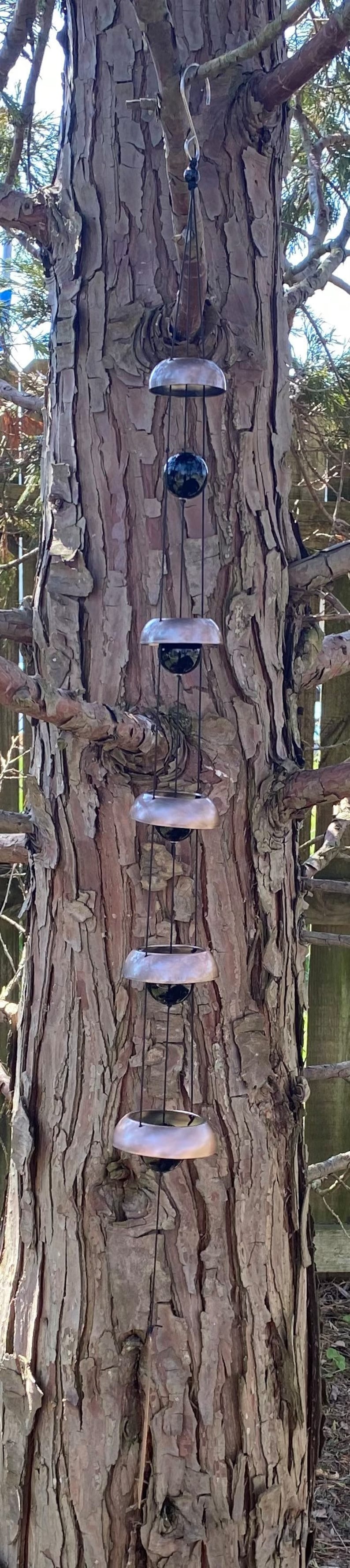 Aura Sanctuary Five-Tier Temple Bells — Rustic Resonance Windchime