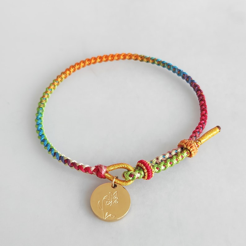 Aura Tibetan Lucky Knot Strand — Waterproof Braided Buddhist Rope Bracelet
