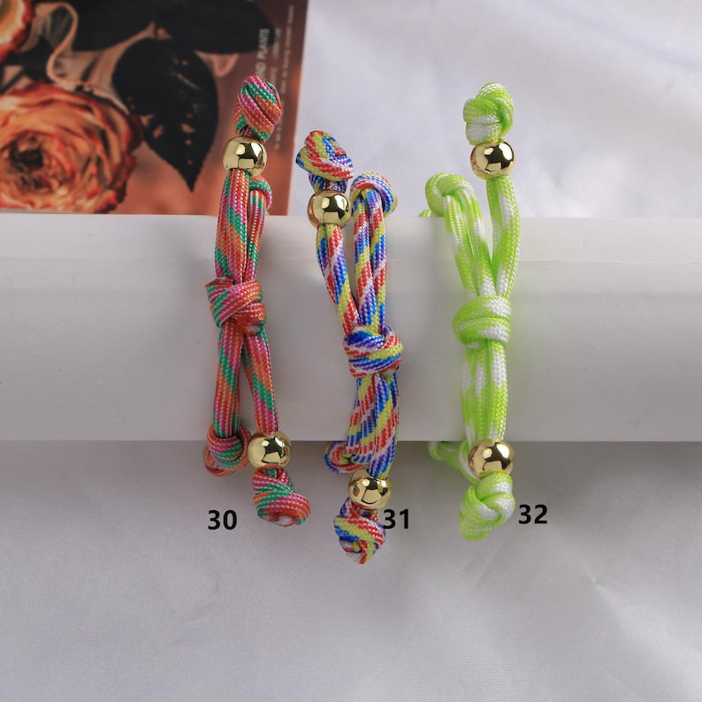 Aura Initial Knotted Bracelet — Custom Bubble Letter Alignment