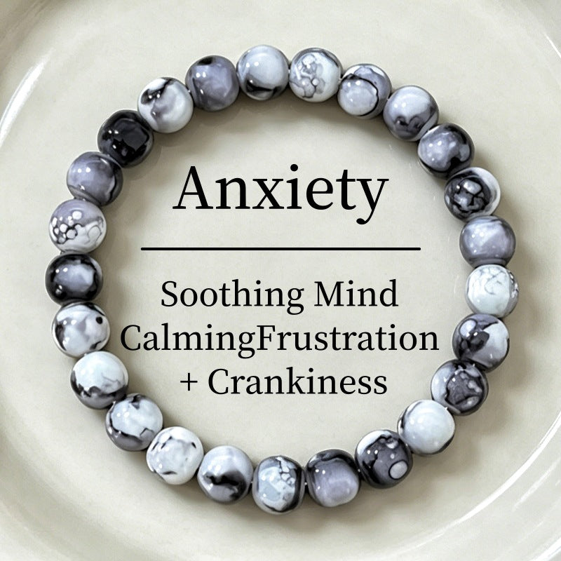 Aura Shadow Work Protection Strand — Labradorite, Obsidian & Howlite