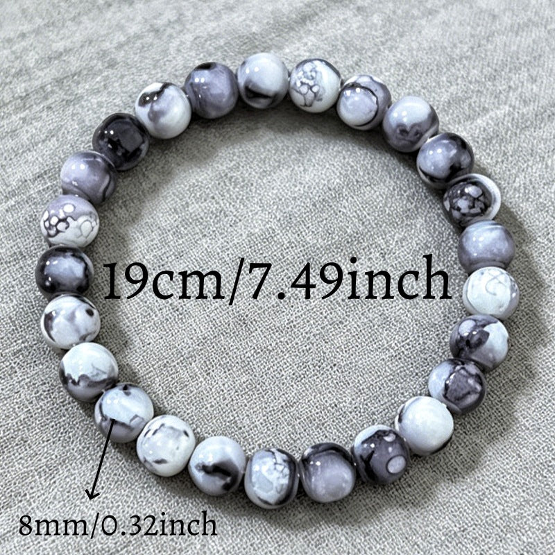 Aura Shadow Work Protection Strand — Labradorite, Obsidian & Howlite