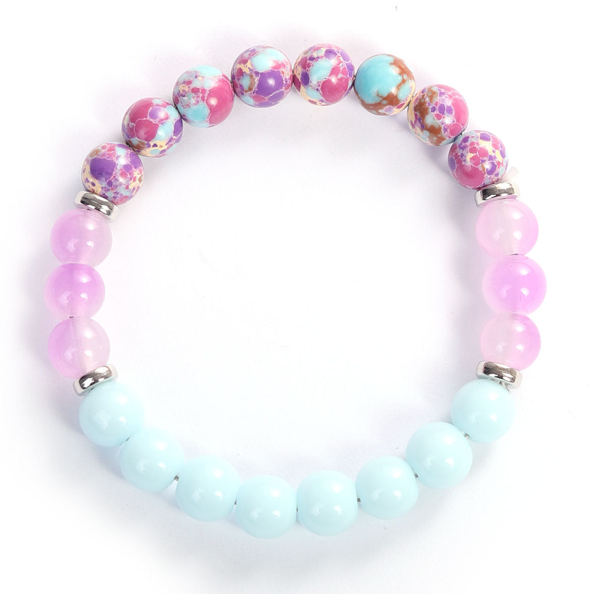 Sodalite Love: Natural Blue Sodalite, Peach Aventurine & Marbled Jasper Bracelet