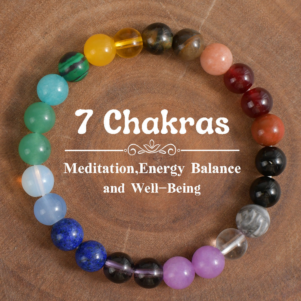 Chakra Harmony: Sodalite & Multi-Gemstone Seven Chakras Energy Bracelet
