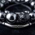 Aura Shield: Hematite & Black Obsidian Magnetic Grounding Bracelet
