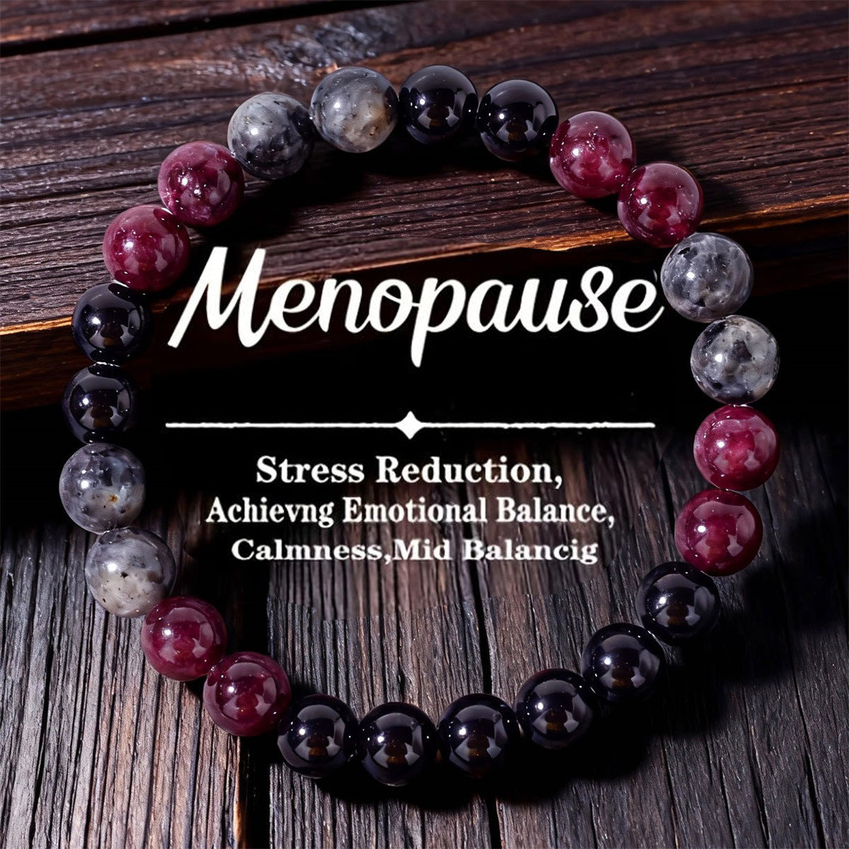 Crystal Beaded Bracelet — Vintage-Style Natural Stone Strand - Amethyst, Lepidolite, Citrine, & Clear Quartz - Cellular Regeneration & Healing