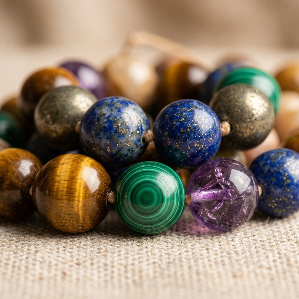 Vintage-Style Natural Stone Mixed Strand - Energy & Alignment Collection