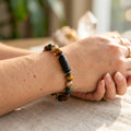 12 Zodiac Signs Tiger's Eye Bead Bracelet