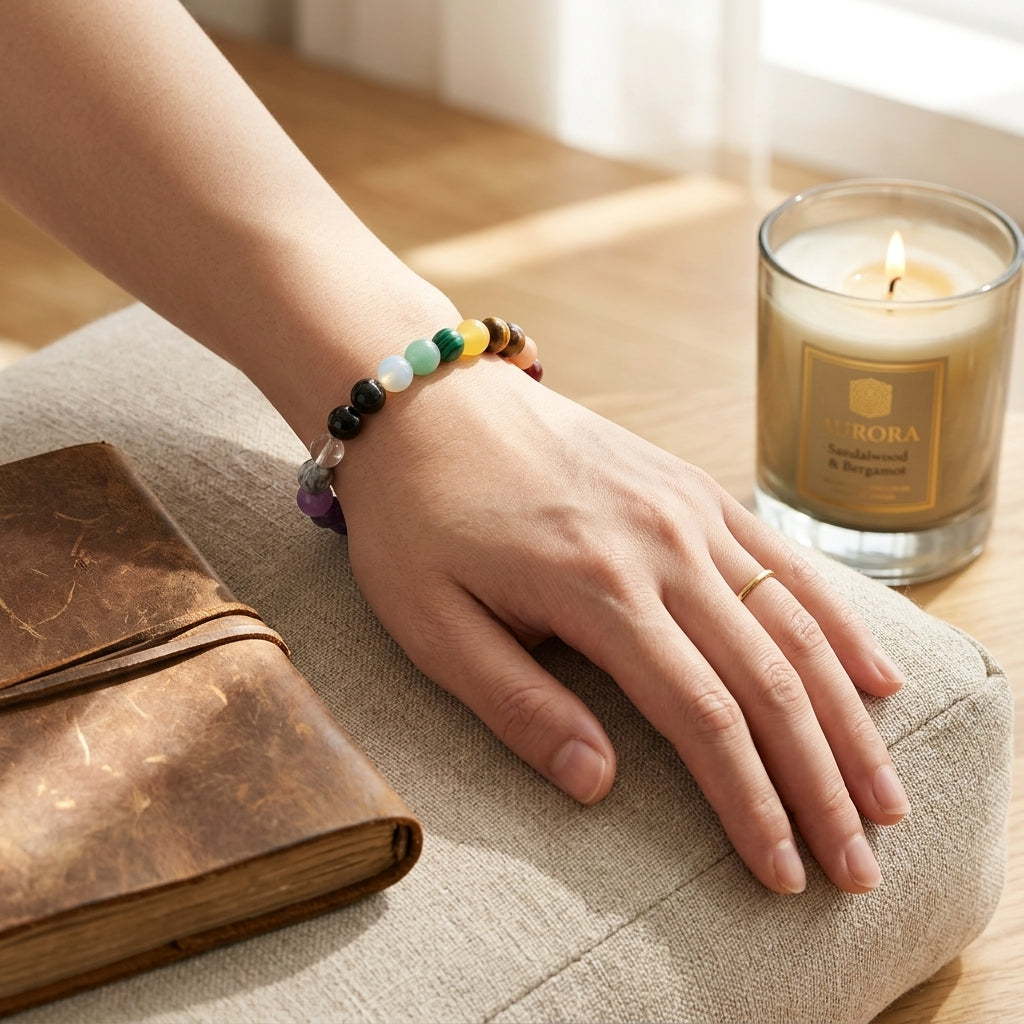 Chakra Harmony: Sodalite & Multi-Gemstone Seven Chakras Energy Bracelet