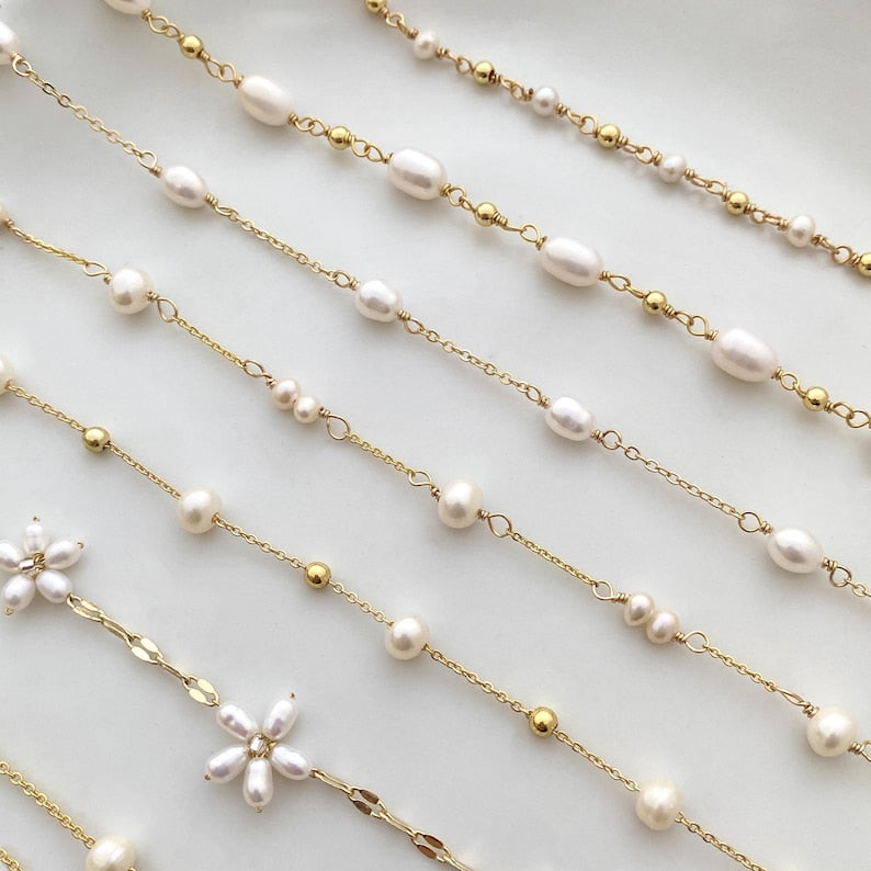 Dainty Pearl Motif Bracelet — Luminous Bridal Curation