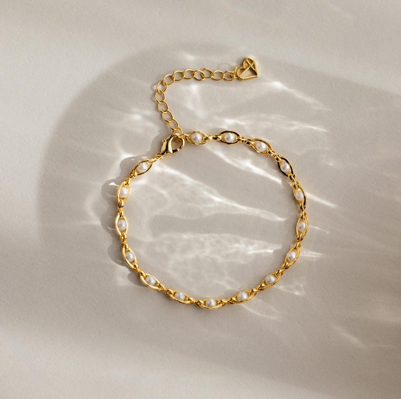Eternity Pearl Infinity Bracelet — Lustrous Mother of Pearl Aura