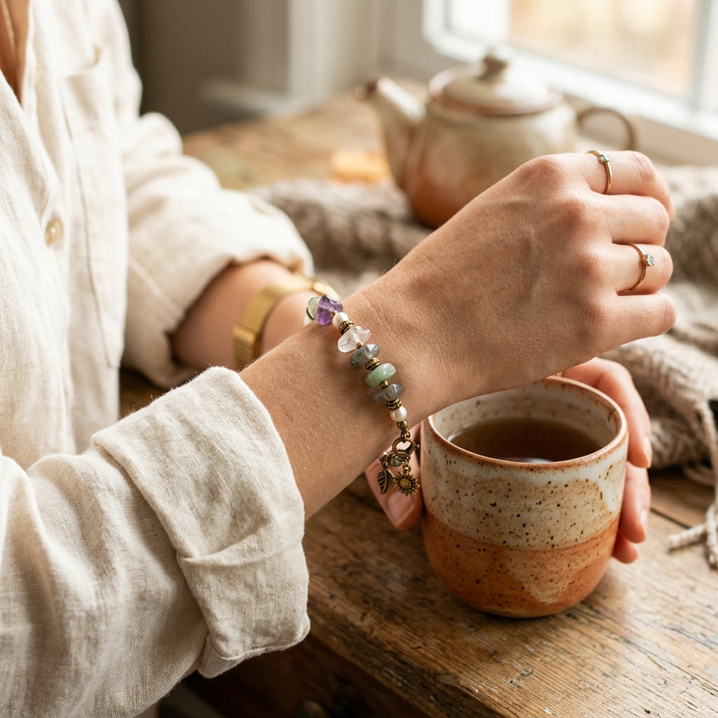 Vintage-Style Natural Stone Mixed Strand - Energy & Alignment Collection