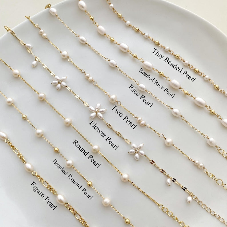 Dainty Pearl Motif Bracelet — Luminous Bridal Curation