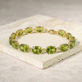 Peridot Aura Tennis Bracelet — Cosmic August Birthstone