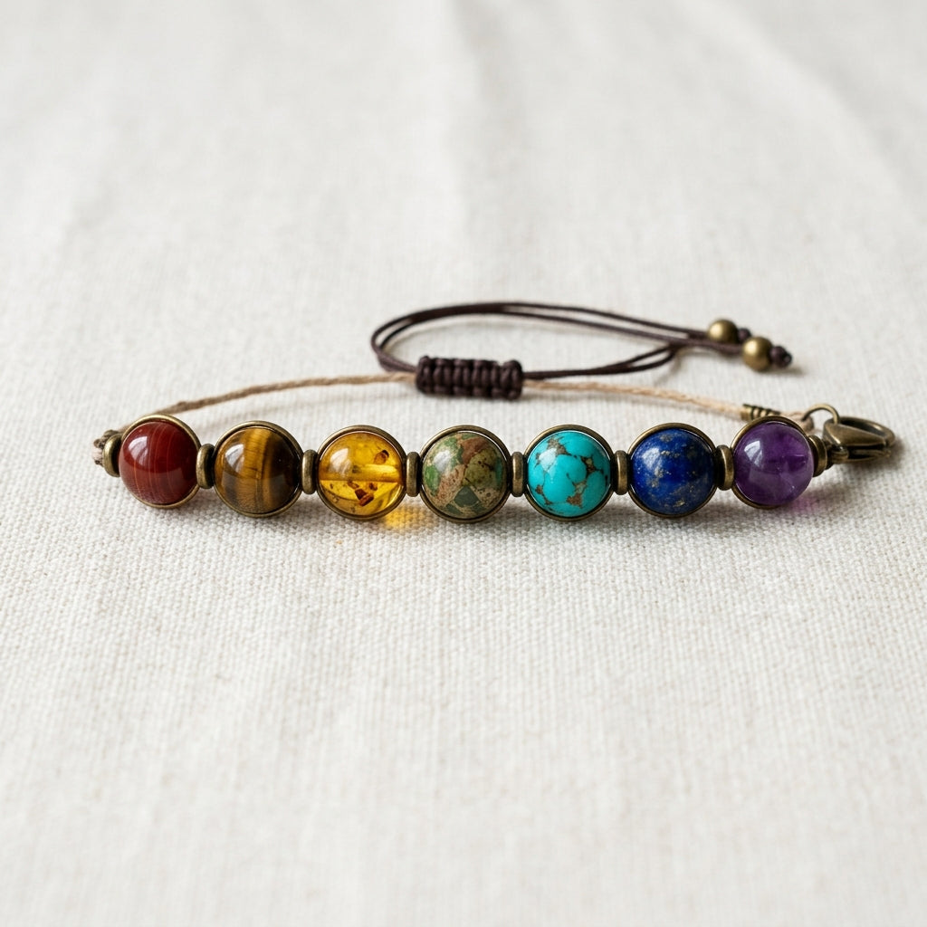 Vintage-Style Natural Stone Mixed Strand - 7 Chakras Alignment