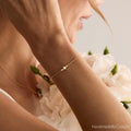 Minimalist Pearl Blossom Bracelet — Sparkling Heart Aura