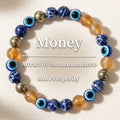 Abundance Magnet: Sodalite & Gold Pyrite Wealth Attraction Bracelet