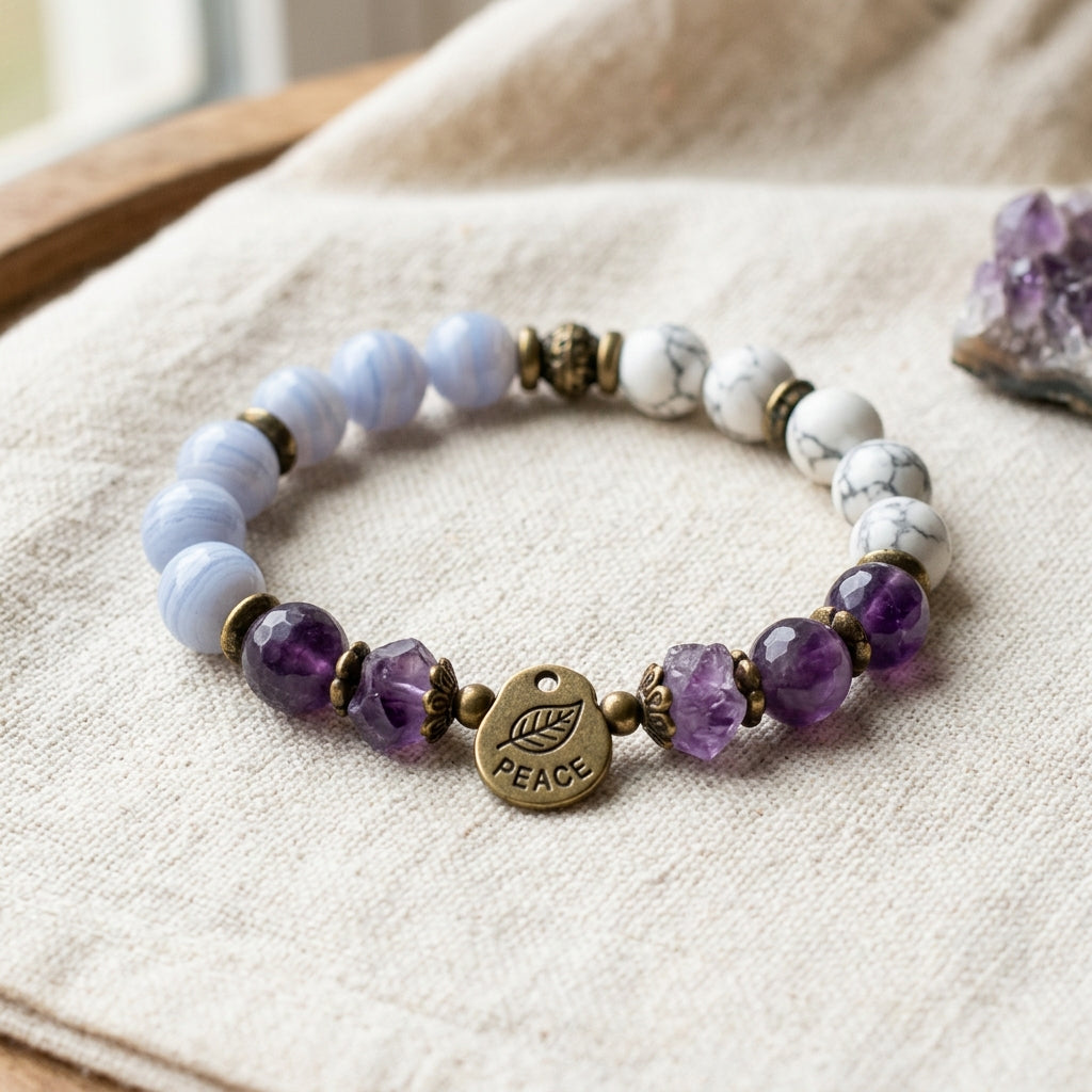 Vintage-Style Natural Stone Mixed Strand - Stress Relief & Calm Healing