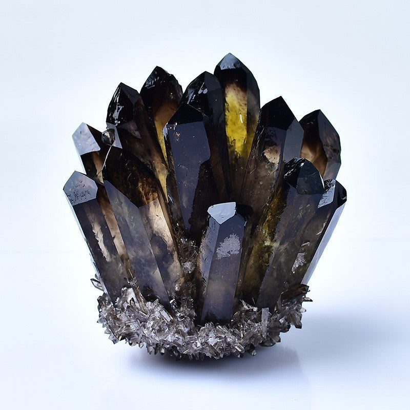 Aura Grounding Smoky Quartz Cluster — Raw Geode Altar Anchor